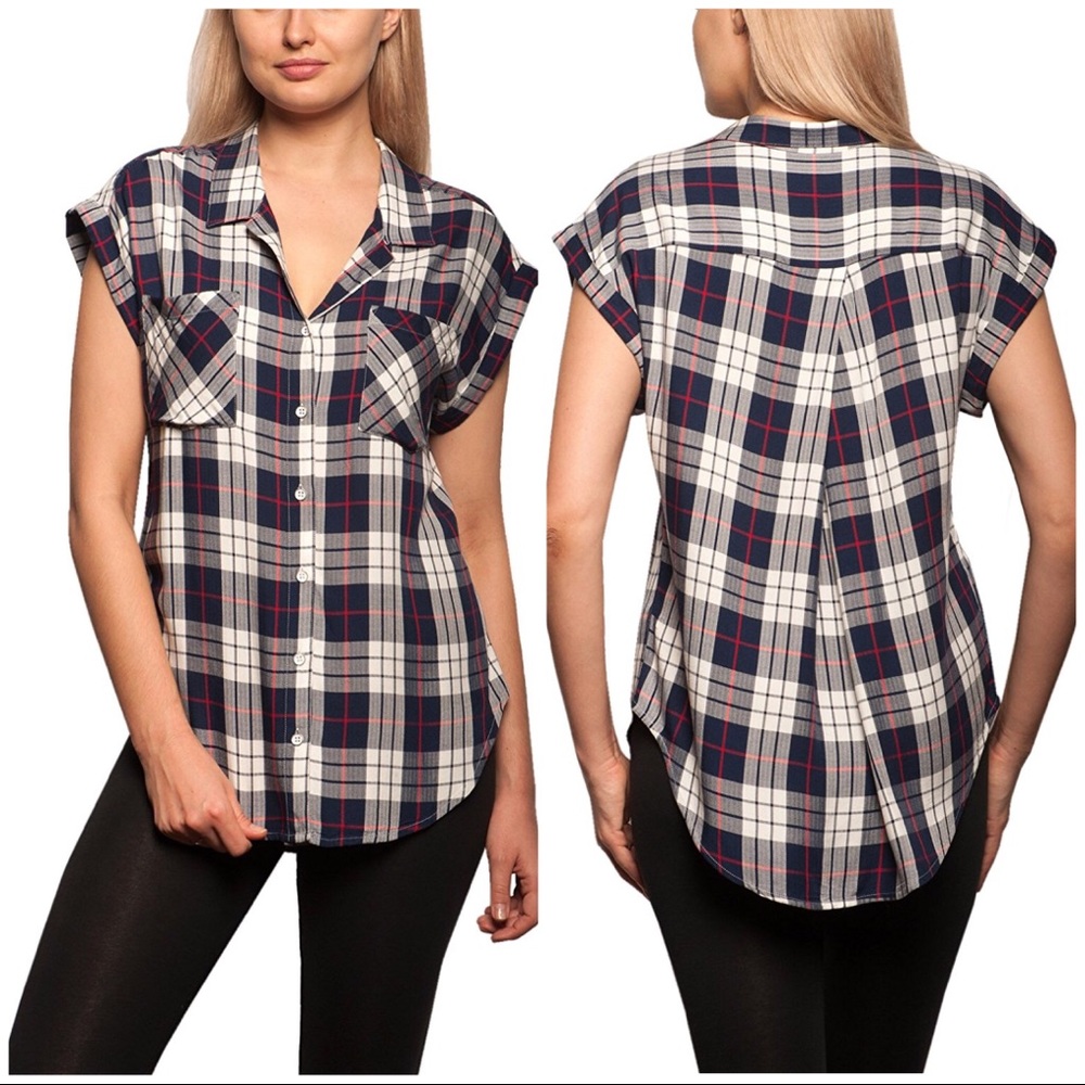Jachs Girlfriend Quinn Cuffed Sleeve Button Down